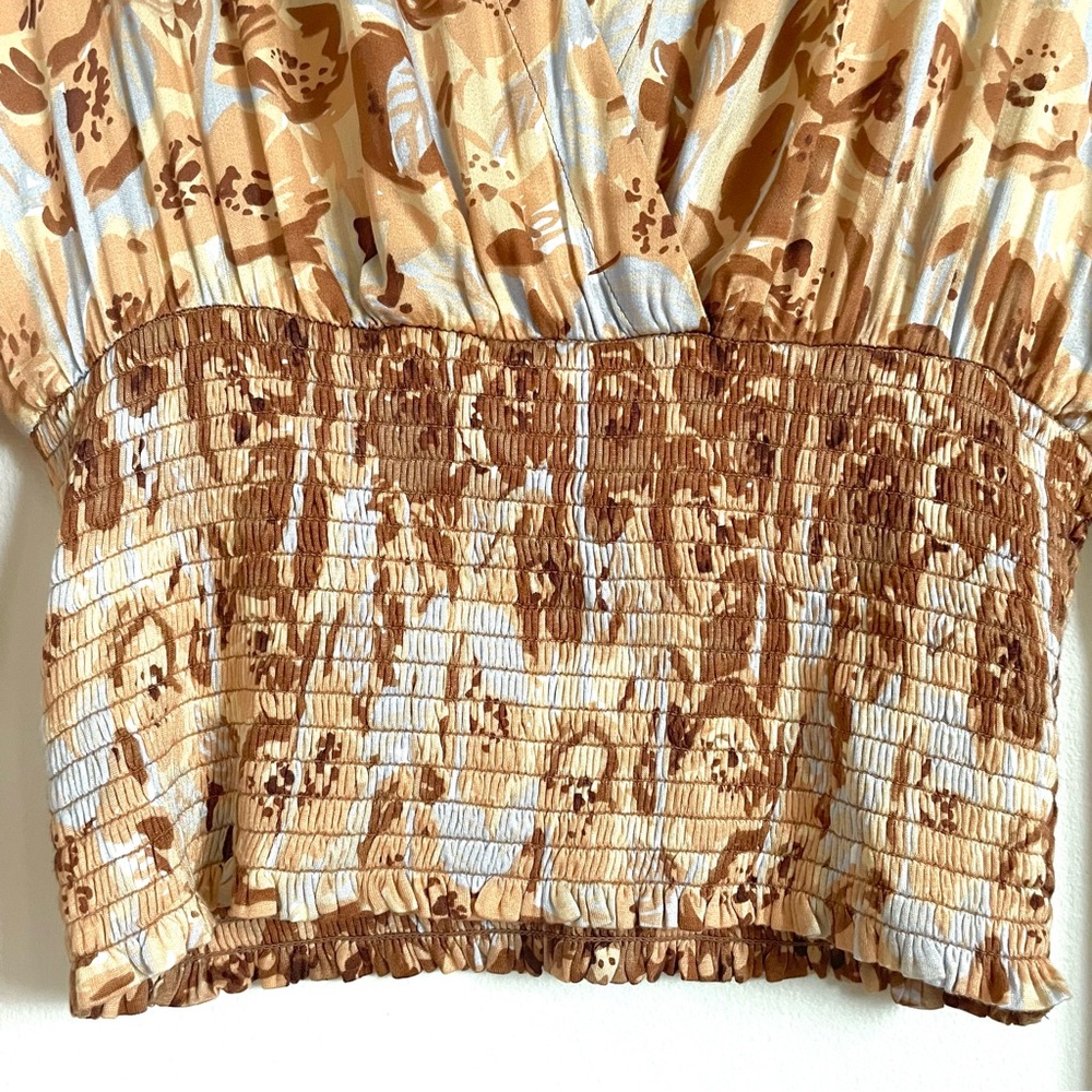 Anthropologie Tiny Valentina Long Sleeve Printed Surplice Blouse Top Size M NWT - Picture 8 of 12